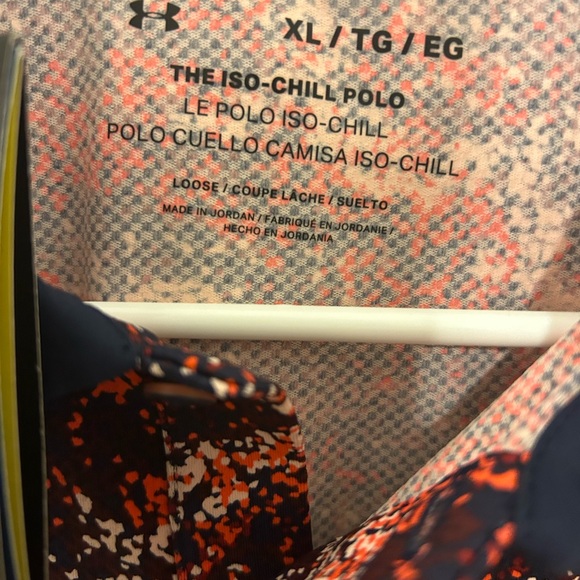 Under Armour Iso-Chill Golf Polo Mens XL Red Design Print NWT. - Picture 5 of 5